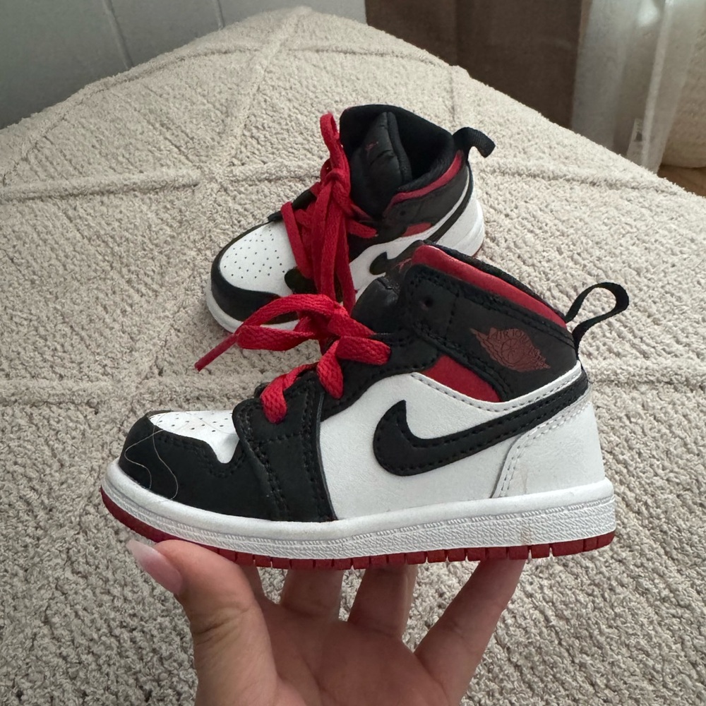 Jordan || Black and Red High-Top Sneakers